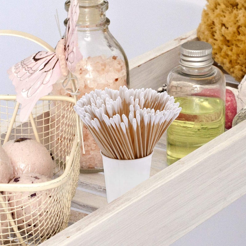 Gmark 500pcs Count 6" Cotton Swabs Wooden Sticks Cotton Tipped Applicator GM1091B - Image 5